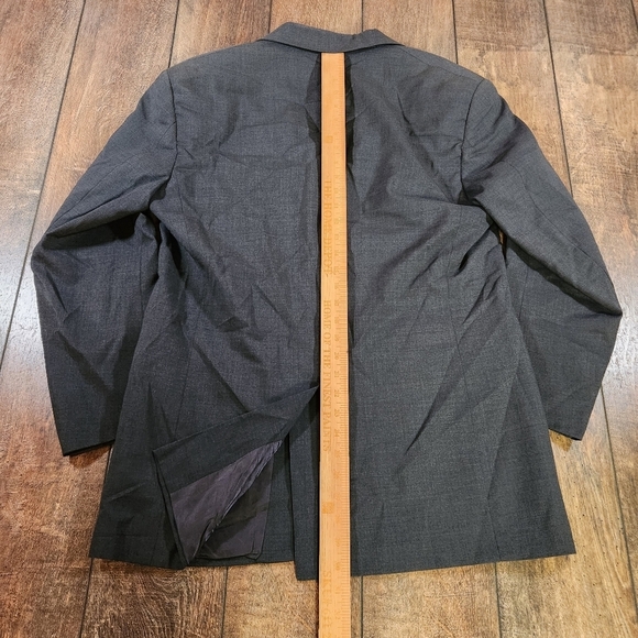 Brooks Brothers Brooksease Mens 40R Blazer Suit Jacket Sport Coat Gray 100% Wool - Picture 10 of 10